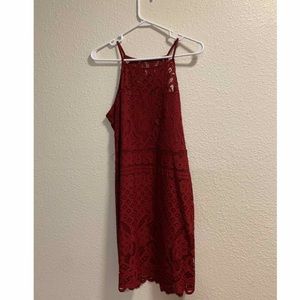Red Lace Express Mini Dress